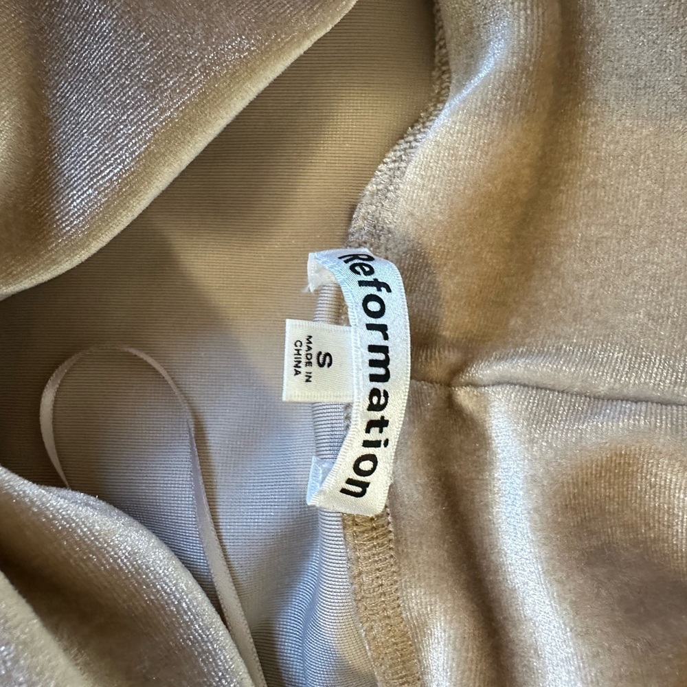 Reformation Shimmering Velvet Top - Picture 2 of 5